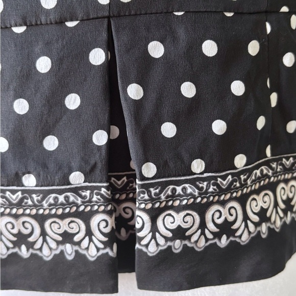 White House Black Market Jacket Size 8 Black/White Polka Dot Silk Career Office - Picture 13 of 15